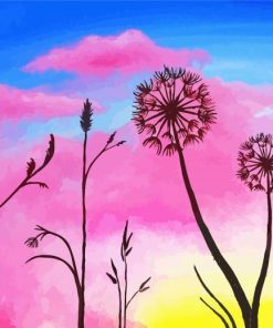 Sunset Dandelions Paint By Numbers