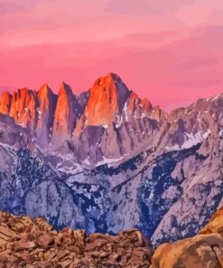 Sunset Mt Whitney Paint By Number