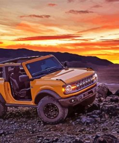 Orange Ford Bronco Paint By Numbers