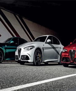 Three Alfa Romeo Stelvio Paint By Numbers