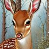 Winter Fawn Paint By Number