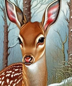 Winter Fawn Paint By Number