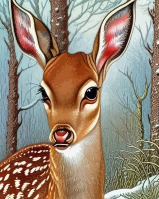 Winter Fawn Paint By Number