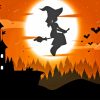 Witch Silhouette Paint By Number