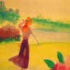 Woman Golfer Art Paint By Numbers