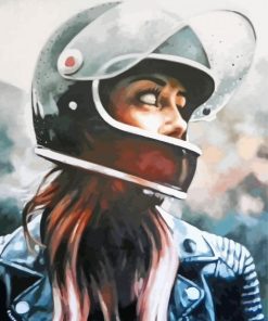 Woman Helmet Paint By Numbers