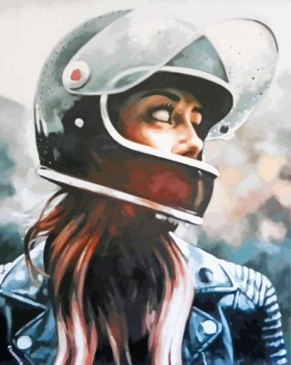 Woman Helmet Paint By Numbers