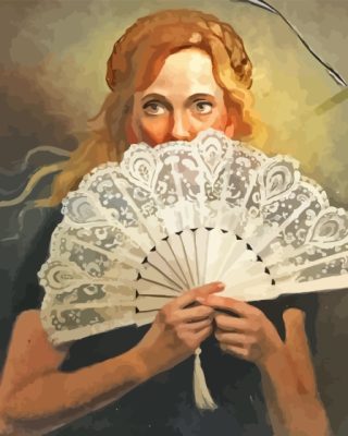 Woman With Fan Paint By Number