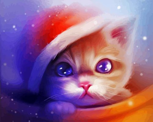 Xmas Cat Paint By Numbers