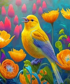 Yellow Warbler Bird Paint By Number