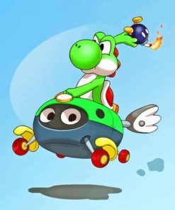 Yoshi Mario Kart Paint By Number