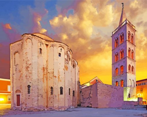 Zadar At Sunset Paint By Number