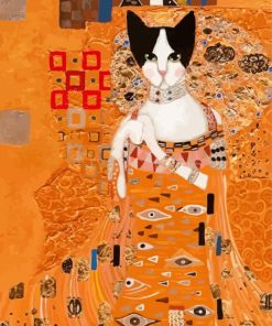 Classy Gustav Klimt Cat Paint By Numbers