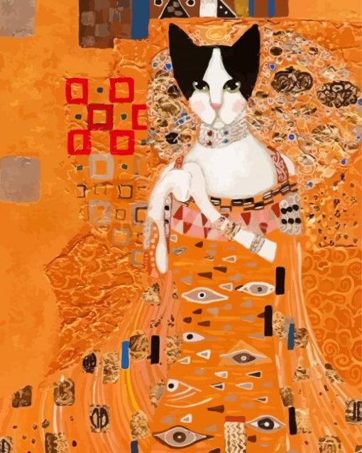 Classy Gustav Klimt Cat Paint By Numbers