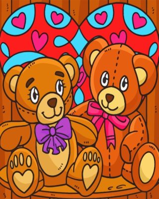 Cool Bears Of Love Paint By Number