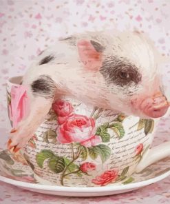 Flowering Teacup Pig Paint By Numbers