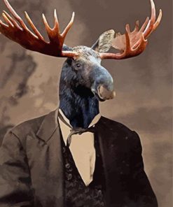 Gentleman Moose Paint By Numbers