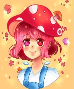 Girl Mushroom Paint By Number