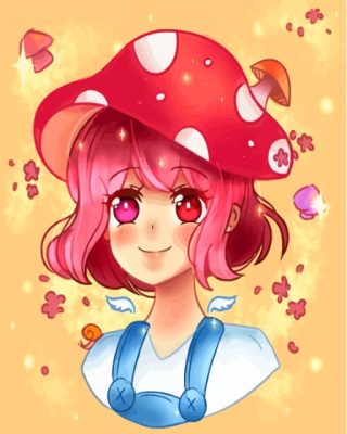 Girl Mushroom Paint By Number