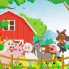 Happy Farm Animals Paint By Number