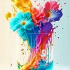 Neon Flowers Paint By Numbers