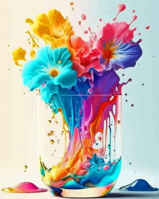 Neon Flowers Paint By Numbers