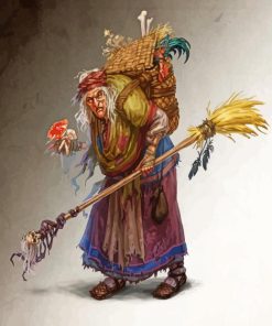 Old Baba Yaga Woman Paint By Number