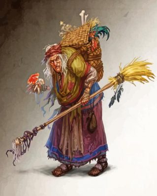 Old Baba Yaga Woman Paint By Number