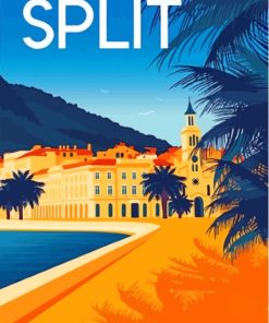 Split Croatia Poster Paint By Number