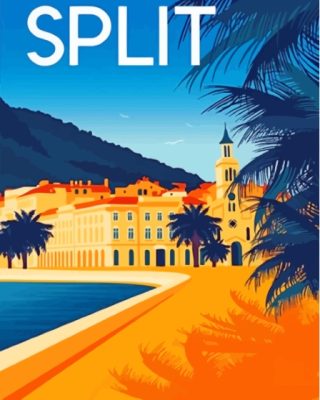 Split Croatia Poster Paint By Number