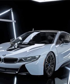 White Bmw I8 Paint By Numbers