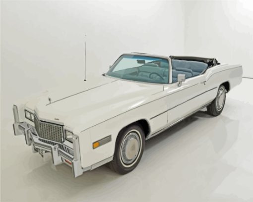 White Cadillac Eldorado Paint By Number