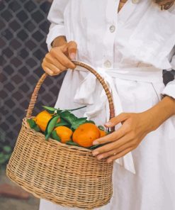 Woman Holding Orange Paint By Number