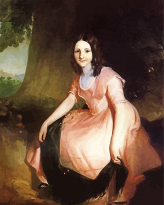 Young Girl In Pink Paint By Number