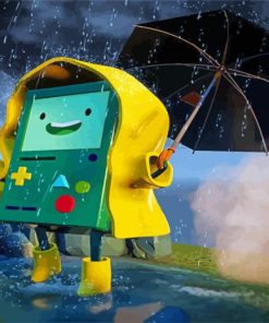 BMO Under Umbrella Paint By Number