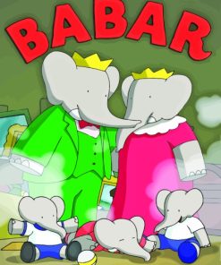 Babar Elephant King Family Paint By Number