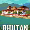 Bhutan Travel Poster Paint By Number