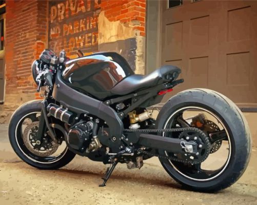 Black Streetfighter Bike Paint By Number