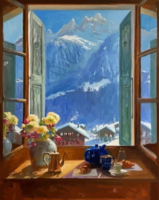 Breakfast In The Alps Paint By Number