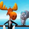 Bullwinkle And Rocky Paint By Numbers