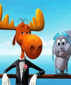 Bullwinkle And Rocky Paint By Numbers