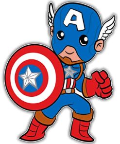 Cartoon Captain America Paint By Number