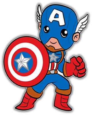 Cartoon Captain America Paint By Number