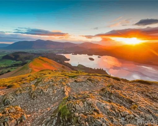 Catbells At Sunset Paint By Numbers