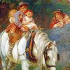 Children On White Horse Paint By Number