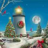 Christmas Lighthouse Celebration Paint By Numbers