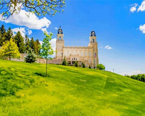 Manti Temple Paint By Numbers