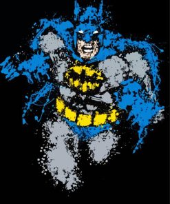 Strong Batman Splatter Paint By Number