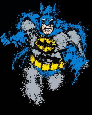 Strong Batman Splatter Paint By Number