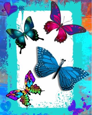 Whimsical Butterflies Paint By Number